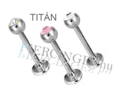 Titán ajak piercing köves golyóval