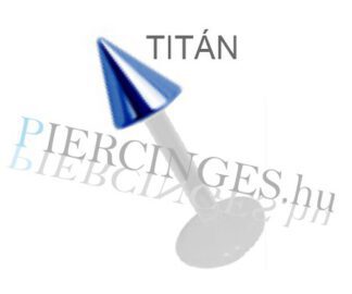 Titán tüskés ajak piercing rugalmas műanyag száron