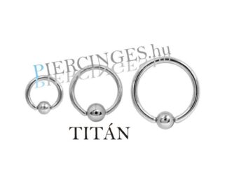 Titán karika piercing