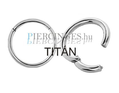 Teljes, titán karika piercing kinyitható
