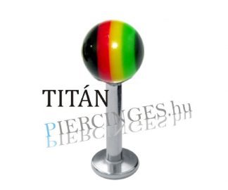 Titán ajak piercing raszta golyóval