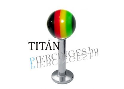 Titán ajak piercing raszta golyóval