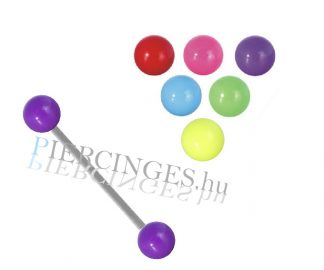 Industrial piercing színes műanyag golyóval